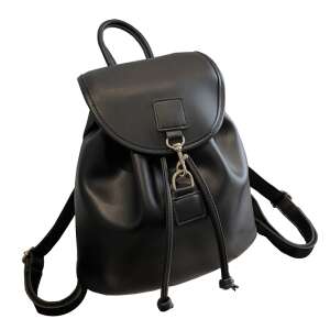 Rucsac negru Dollcini din piele artificială cu închidere cu șnur - Valize și genți