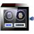 iUni double watch winder with fingerprint lock, black