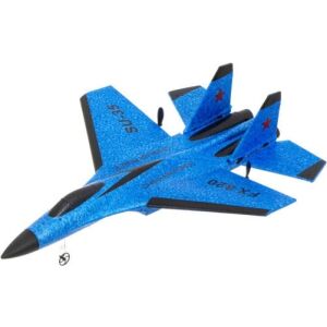 iUni FX820 SU-35 Blauer ferngesteuerter Jet, schräge Ansicht - IUni