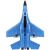 iUni FX820 SU-35 Син реактивен самолет с дистанционно управление, изглед отдолу
