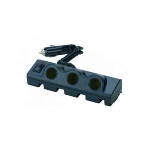 Bottari Triple 12V/24V car cigarette lighter adapter with 3 sockets and extendable cable - Bottari