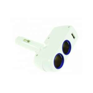 Bottari car cigarette lighter adapter with 2 sockets and USB port - Bottari