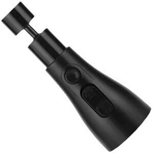 Obrotowa przedłużka do baterii zlewozmywakowej, uniwersalna, perlator, 3 strumienie wody, czarna 104559776