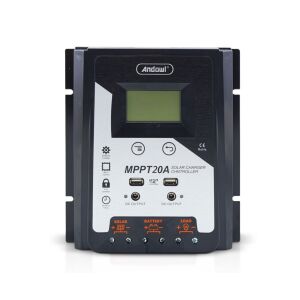 Andowl MPPT20A solar charge controller with LCD display - Solar Panel Accessory