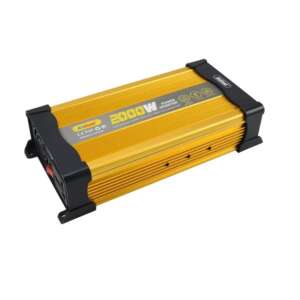 Inverter KS2000, 12V, 2000W, módosított szinuszhullámmal, 220V-os csatlakozóval, LED-es kijelzővel, arany színű