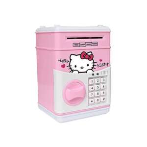 Hello Kitty Piggy Bank for Kids 3+ years with ATM function, PIN code and safe, pink