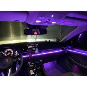Car interior LED lights kit installed in a car, purple color - Light & Indicator