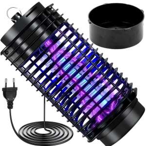 Electric insect killer lamp, mosquito trap, UV light, 360 degree protection, black - Insect trap