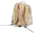 Trixie Willow pet carrier backpack, beige and gray, back view with adjustable straps