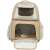 Trixie Willow pet carrier backpack, beige and gray, open front view