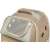 Trixie Willow pet carrier backpack, beige and gray, top view with mesh pocket