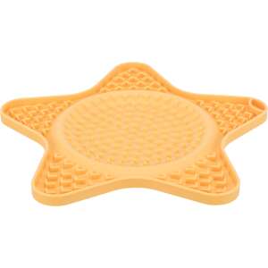 Trixie Lick'n'Snack Slow Feeding Star Shaped Silicone Dog Bowl, Yellow - Slow feeder pet bowl