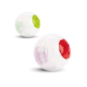 Hamster exercise ball, 18 cm, clear plastic, red and green lids - Rodent Care