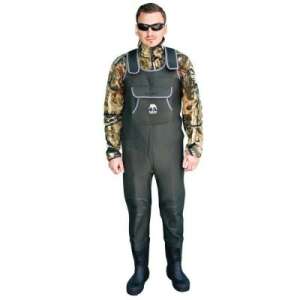 Behr Comfort 4mm neoprene and fleece chest waders with carrying bag, gray, size 46 EU - Fishing Clothing