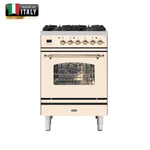 ILVE Nostalgie P06NE3/AWG krém színű 60 cm-es gáztűzhely 4 égővel - ILVE