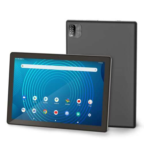 M10 Tablet, 10.1 hüvelykes HD IPS kijelző, Android 12, 3GB RAM, 64GB ROM, dupla kamera, fekete