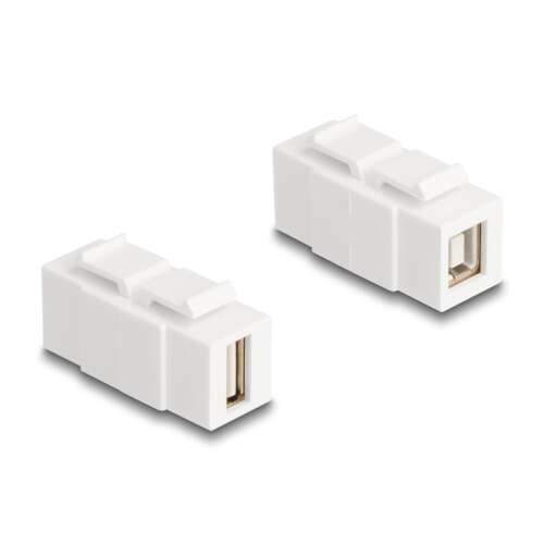 Delock Keystone USB 2.0 A - B Típusú Anya Modul, Fehér