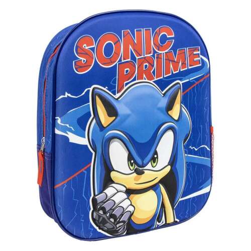 Sonic a sündisznó Prime 3D kék hátizsák gyerekeknek, 31 cm