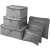 Utazásszervező 6-piece set: 3 packing cubes and 3 laundry pouches, gray