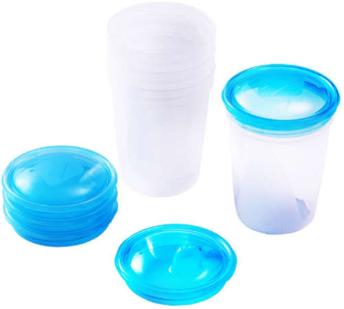 BabyOno 4-pak BPA-free pojemniki do przechowywania mleka matki z pokrywkami z dzióbkiem