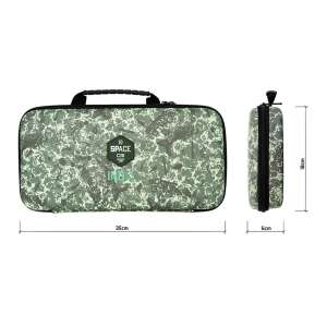 Delphin IndIQ SPACE C2G kemény tok kapásjelzőkhöz, zöld camo mintával, méretei: 35x18x6 cm - Egyéb táska