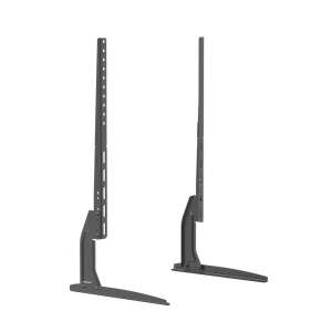 Black TV stand, universal, adjustable height, for 40-80 inch TVs, VESA compatible - Bewello