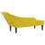 vidaXL sárga bársony chaise longue hátsó nézet, modern design, kényelmes ülés, tökéletes a nappaliba