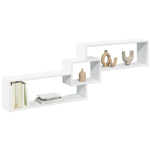vidaXL Fehér Falipolc 158x18x53 cm, modern lebegő polc nappaliba, hálószobába vagy irodába