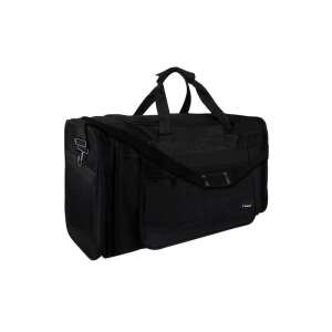 Trizand black travel duffel bag with shoulder strap - Trizand