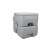 Trizand portable toilet, gray, 12L flush tank, 20L waste tank, back view