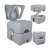 Trizand portable toilet with 12L flush tank and 20L waste tank, gray