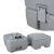 Portable Toilet, Camping WC, with 12l Removable Water Tank, 20l Wastewater Tank, Grey 105795931