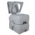 Portable Toilet, Camping WC, with 12l Removable Water Tank, 20l Wastewater Tank, Grey 105795931