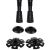 Telescopic Adjustable Trekking Poles Set for Hiking, with Extra Tips, Storage Bag, Black 104597620
