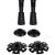 Telescopic Adjustable Trekking Poles Set for Hiking, with Extra Tips, Storage Bag, Black 104597620