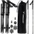 Telescopic Adjustable Trekking Poles Set for Hiking, with Extra Tips, Storage Bag, Black 104597620