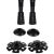 Telescopic Adjustable Trekking Poles Set for Hiking, with Extra Tips, Storage Bag, Black 104597620