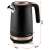 Berdsen BD-705 1,7 l Elektro-Wasserkocher, Schwarz mit Roségold-Akzenten,  Abmessungen