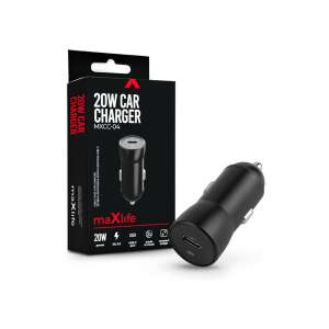 Maxlife 20W car charger with Type-C input, black - Maxlife