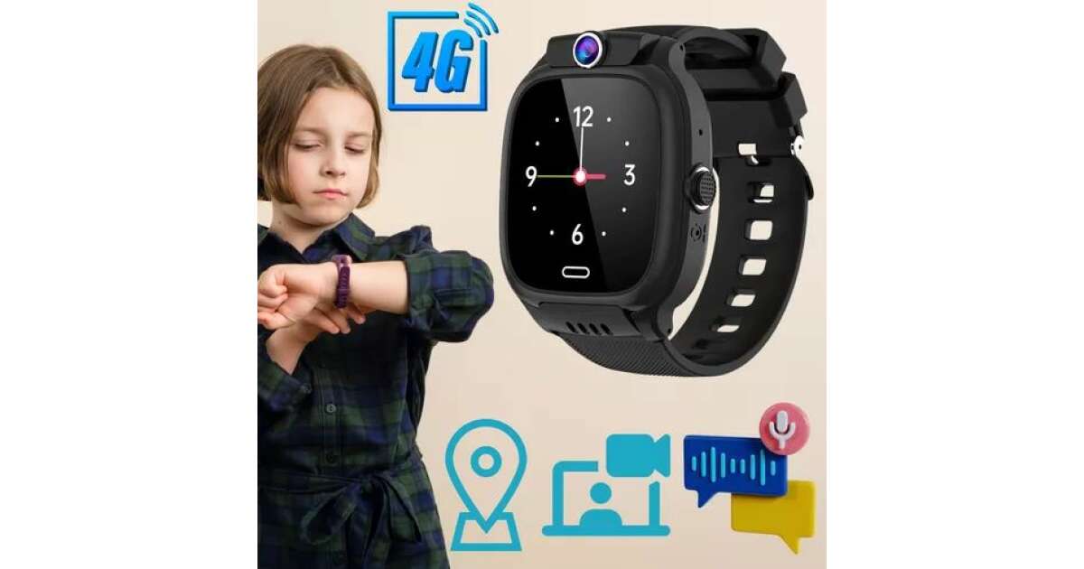 Magyar nyelvű SIM kártyás 4G okosóra gyermekeknek videóhívás és ...