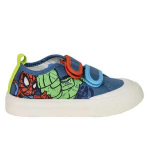 Adidași din pânză Marvel Avengers pentru copii, albastru cu imprimeu Spiderman, Hulk și Iron Man - Pantofi pentru copii
