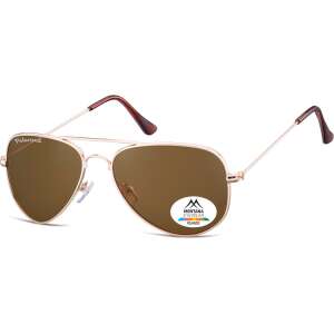 Ochelari de soare polarizati unisex Montana Eyewear MP94B, gold, brown lenses 104634366 - Ochelari de soare pentru barbati