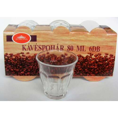 Korona Retro Kávéspohár - Üveg - 80 ml