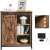 VASAGLE Sliding Door Cabinet with Adjustable Shelves, Industrial Style, 70x30x80cm, Rustic Brown 104644837