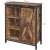 VASAGLE Sliding Door Cabinet with Adjustable Shelves, Industrial Style, 70x30x80cm, Rustic Brown 104644837