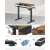 SONGMICS electric standing desk, rustic brown, features and details