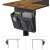 SONGMICS electric standing desk with side storage pocket, rustic brown
