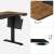 SONGMICS electric standing desk, rustic brown, close-up of features
