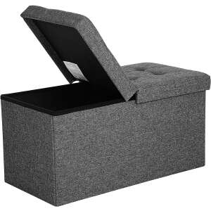 Songmics Tárolós Pad - 80L - Szürke