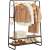 Vasagle Clothes Rack with Shoe Rack, 2 Shelves, 6 Hooks, 45x100x160 cm, Rustic Brown 104645159